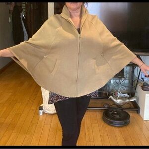 Cejon sweater poncho with long front zipper